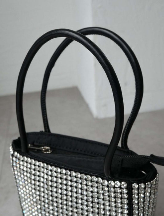 ストラップ付きラインストーンバッグ