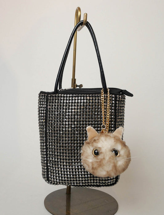 キュートなフェイスネコチャーム