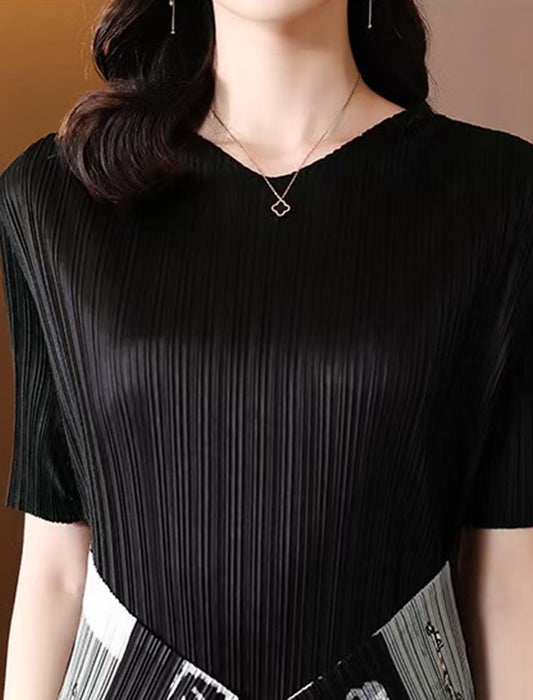 アシンメトリープリーツワンピース