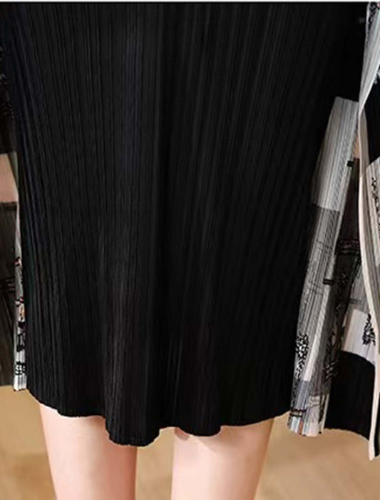 アシンメトリープリーツワンピース