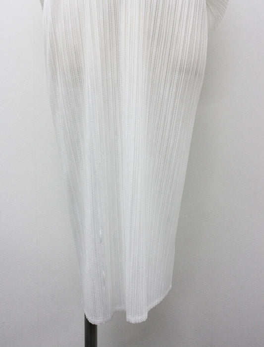 メッシュレース2枚重ねプリーツワンピース　