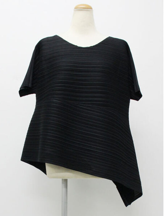 ウエスト切り替えプリーツトップ