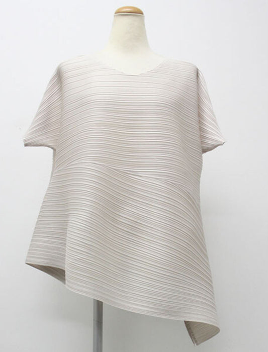 ウエスト切り替えプリーツトップ