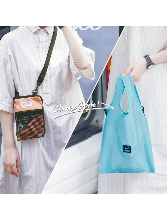 ウォッシャブルエコバッグ付きサコッシュ 2wayバッグ