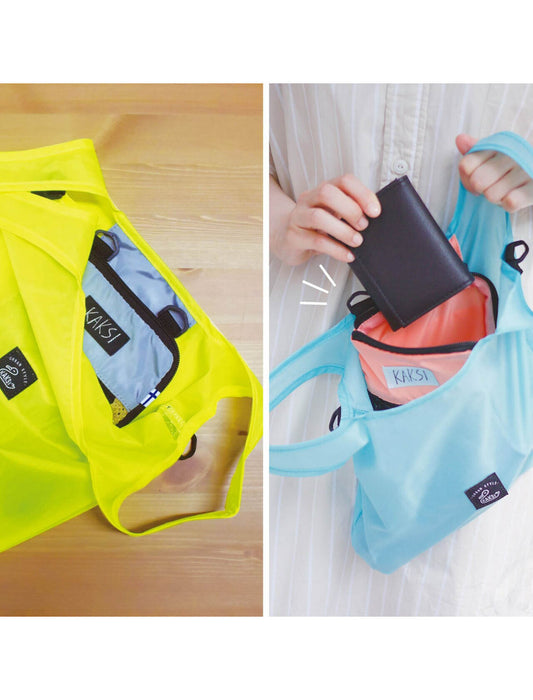 ウォッシャブルエコバッグ付きサコッシュ 2wayバッグ