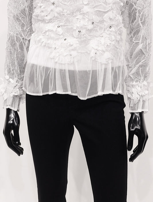 ＜SPECCHIO＞シアーGプリーツ プルオーバー