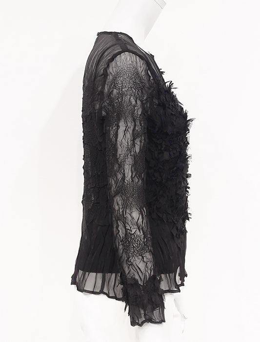 ＜SPECCHIO＞シアーGプリーツ プルオーバー