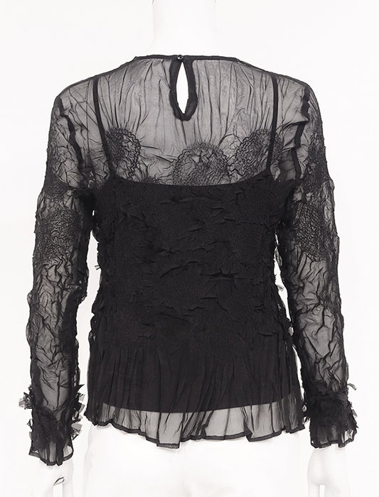 ＜SPECCHIO＞シアーGプリーツ プルオーバー