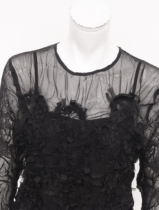 ＜SPECCHIO＞シアーGプリーツ プルオーバー