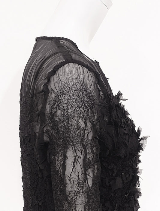 ＜SPECCHIO＞シアーGプリーツ プルオーバー