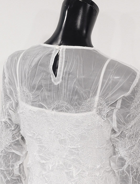 ＜SPECCHIO＞シアーGプリーツ プルオーバー