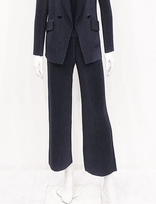 ＜SPECCHIO＞シャトルプリーツ ストレートパンツ