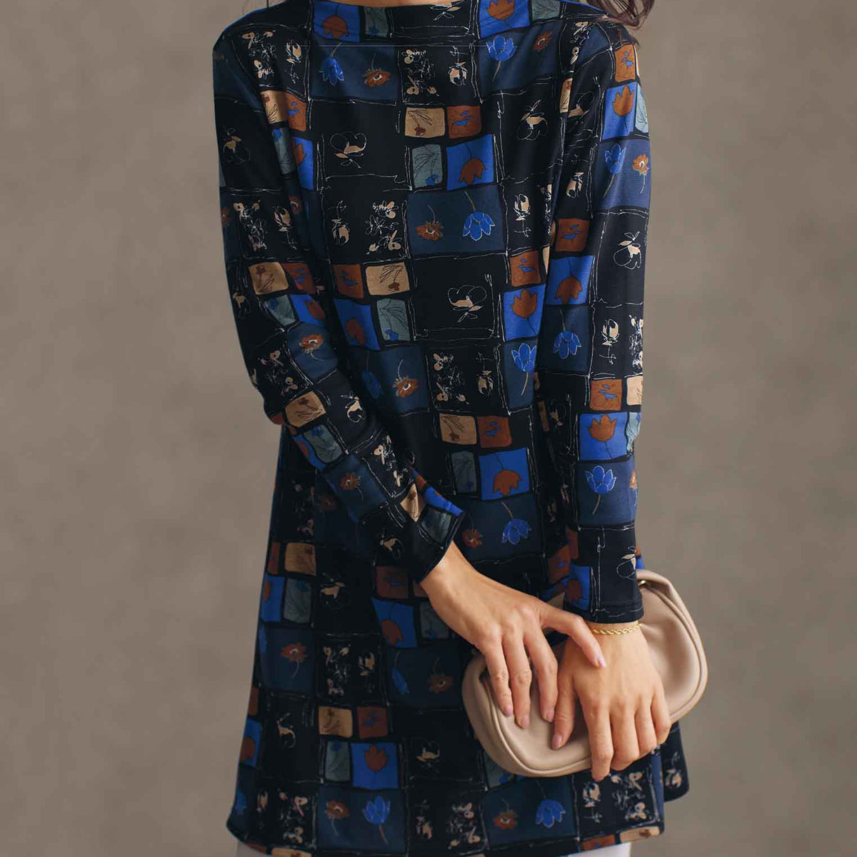 カラフル幾何学模様ノースリーブチュニック 受注】プリントチュニック | Northmall（ノースモール）暮らしを