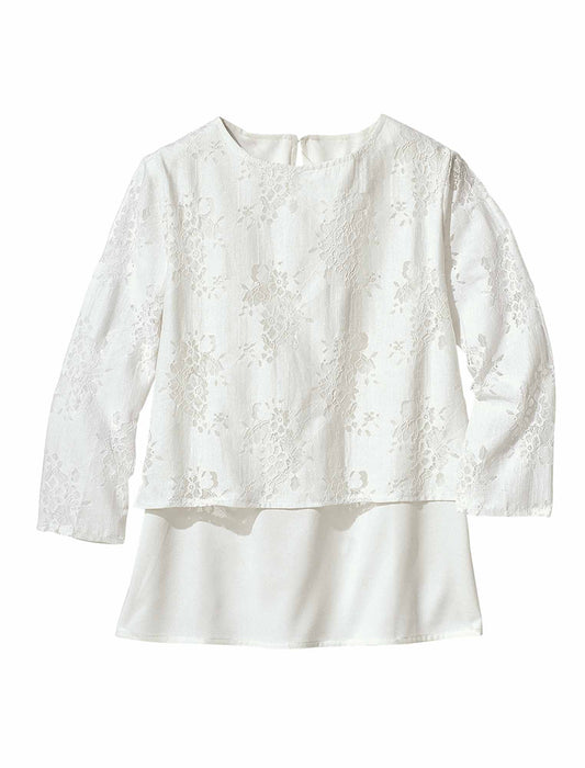 【受注】レース重ねブラウス