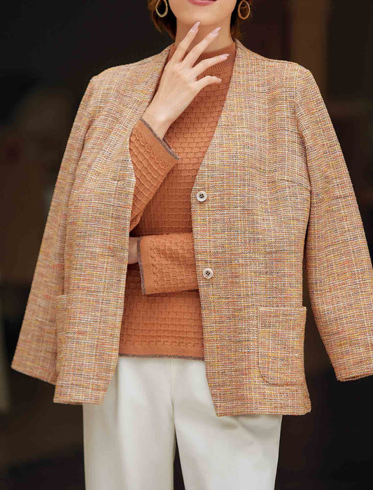 【受注】彩りストレッチツイードジャケット