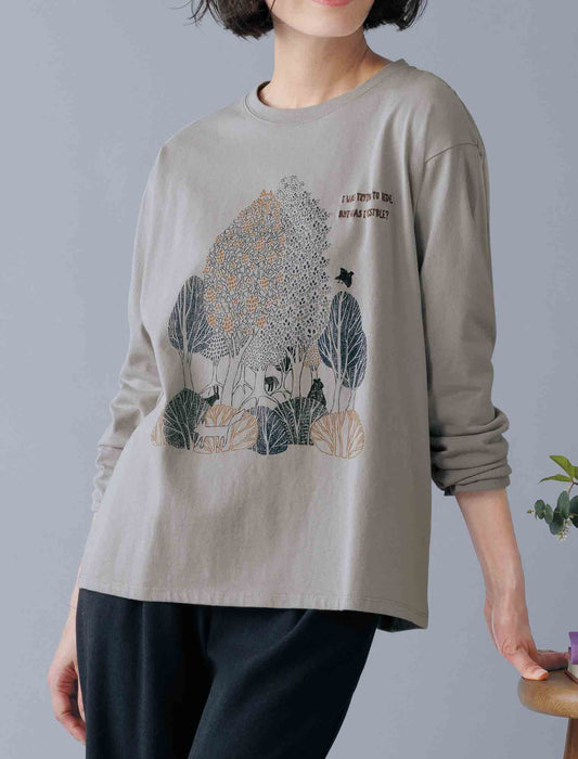 【受注】ツリー柄プリントTシャツ