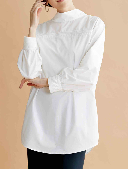 【受注】2WAYピンタックシャツチュニック