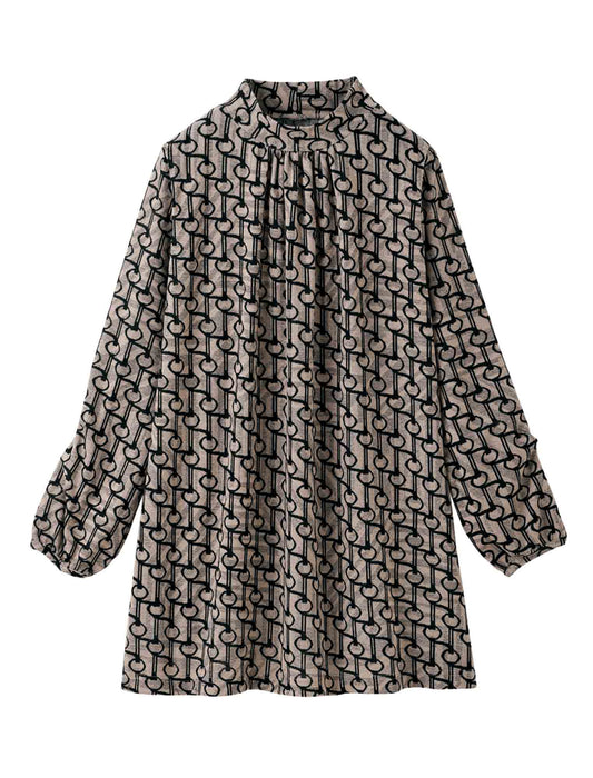 【受注】幾何学柄プリントチュニック