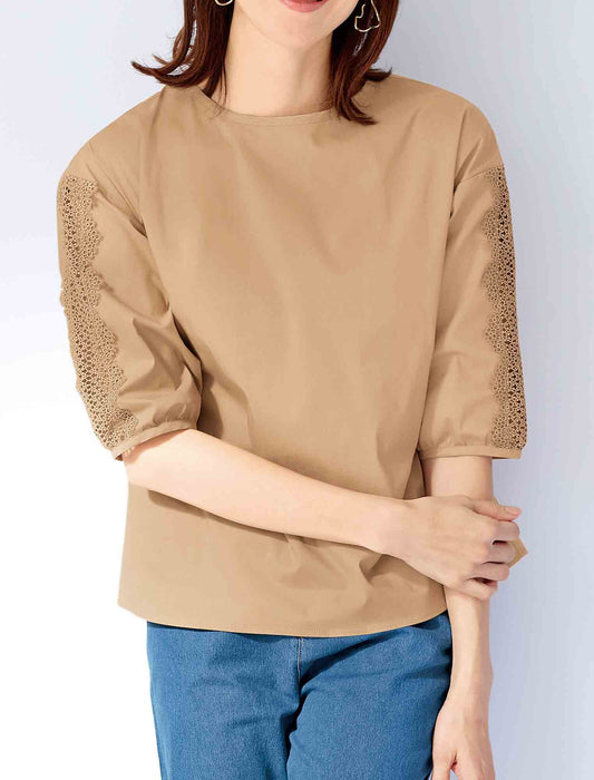 【受注】袖レースブラウス