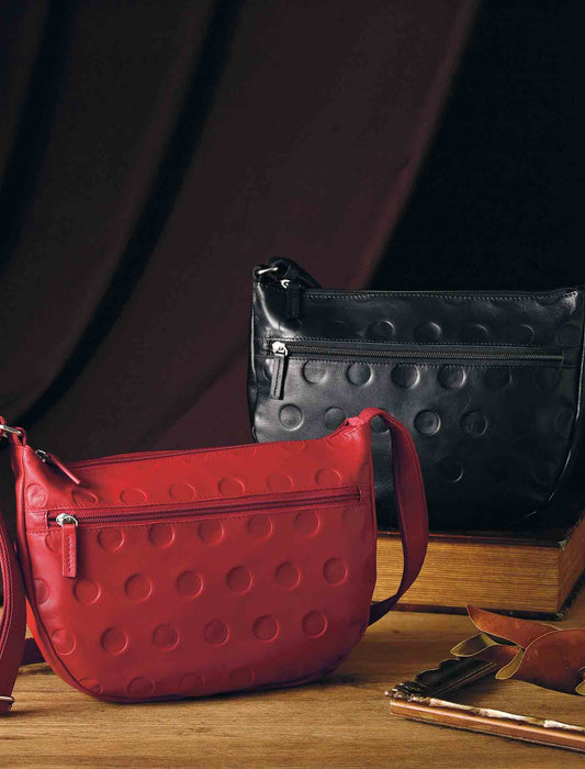 【受注】山羊革ドット型押しショルダーバッグ