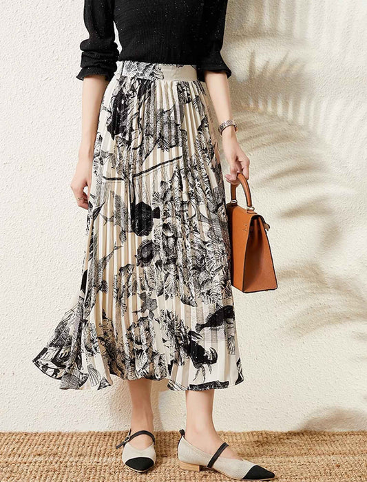 プリーツAラインスカート