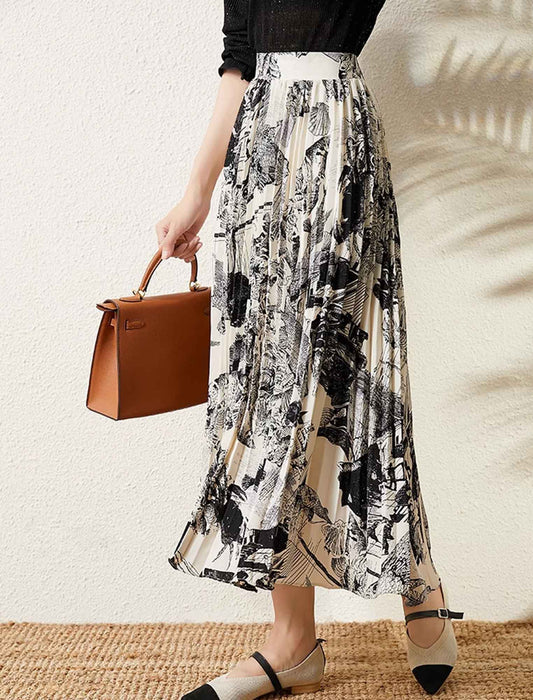 プリーツAラインスカート