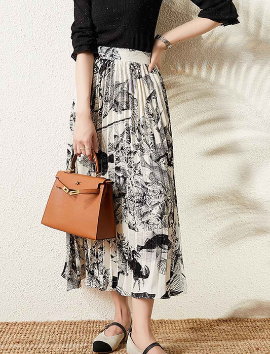 プリーツAラインスカート