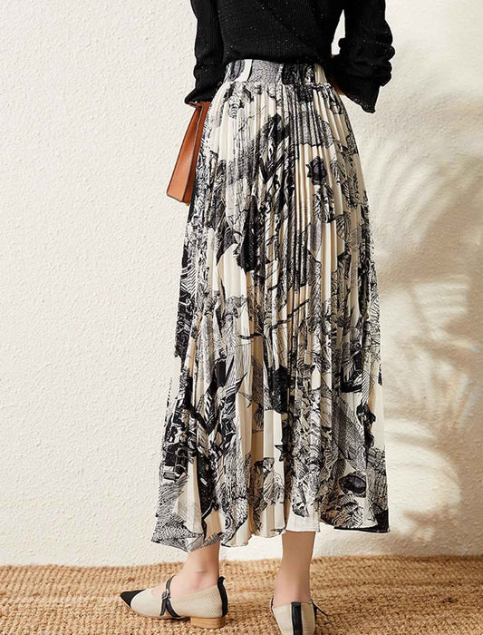 プリーツAラインスカート