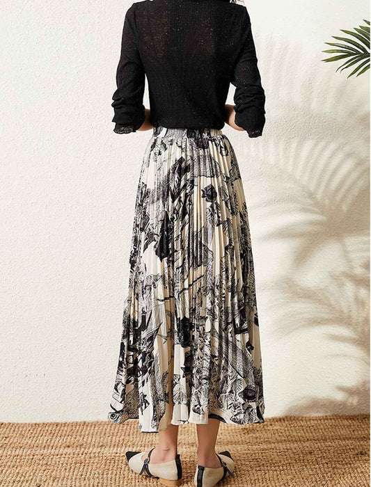 プリーツAラインスカート