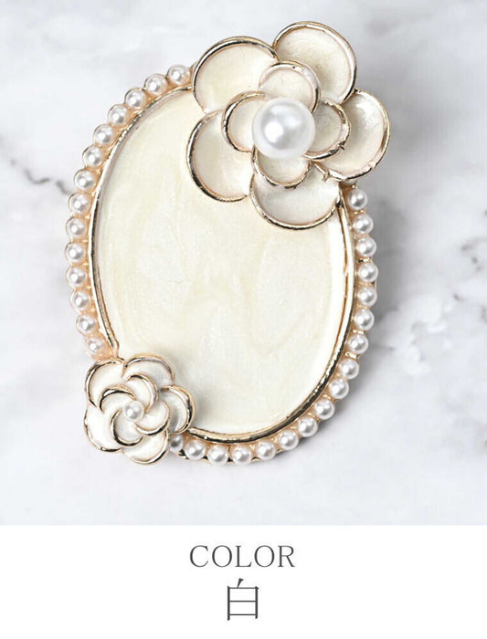 カメリアパールブローチ