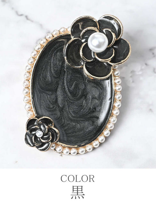 カメリアパールブローチ