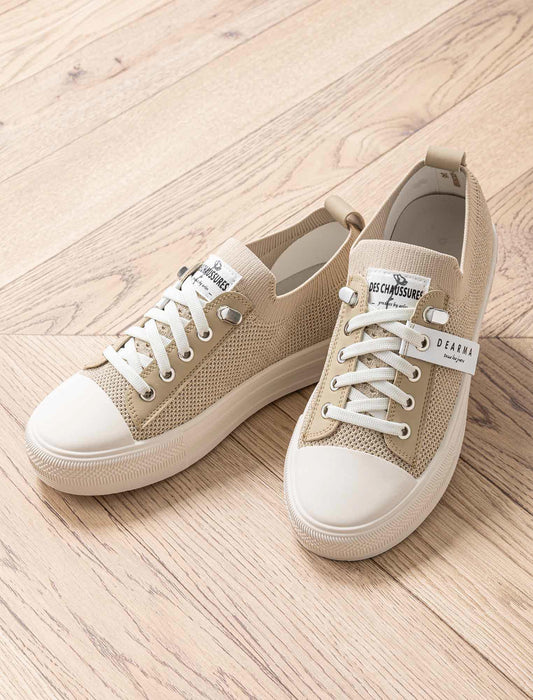 ラメ入りニットスニーカー