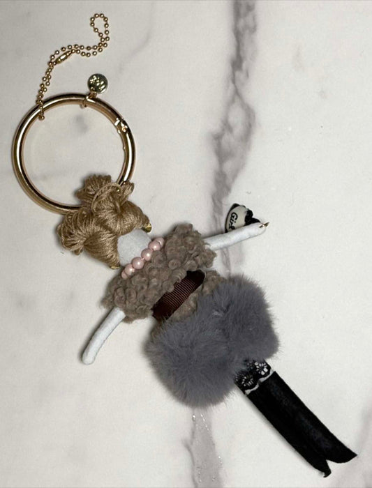 ポンポンスカートメガネちゃんチャーム