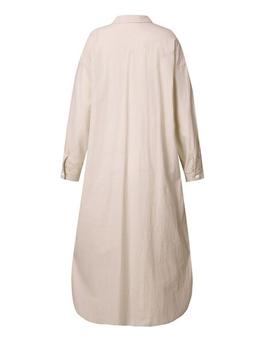 ゆったりシャツワンピース