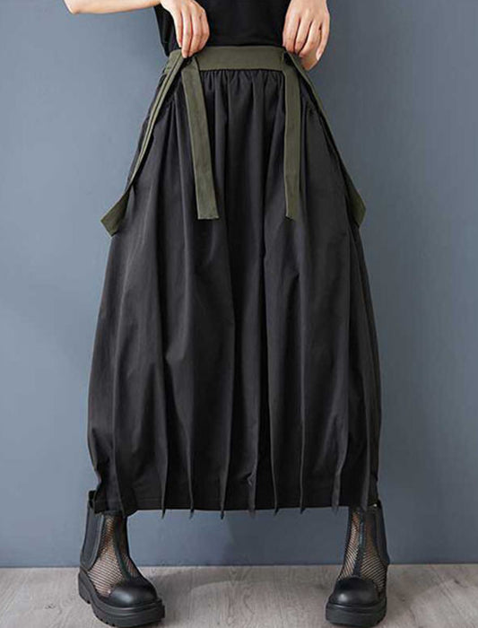 モード系サスペンダー付ロングスカートスカート