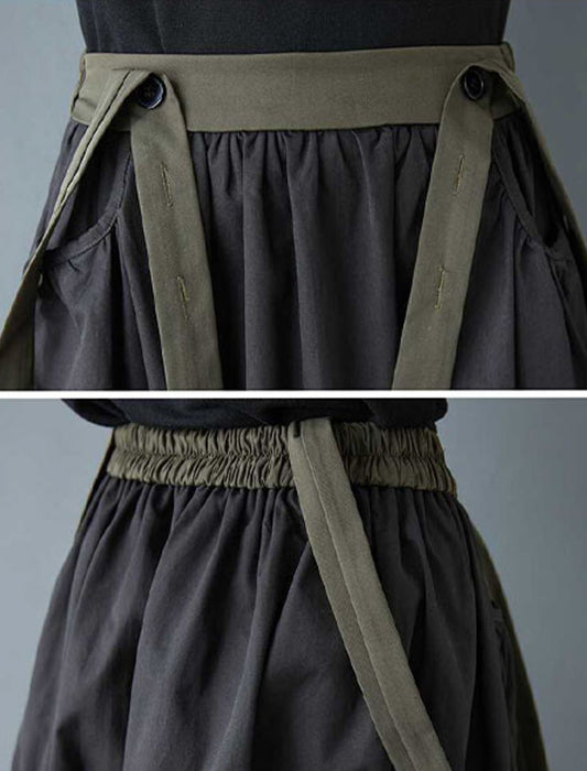 モード系サスペンダー付ロングスカートスカート