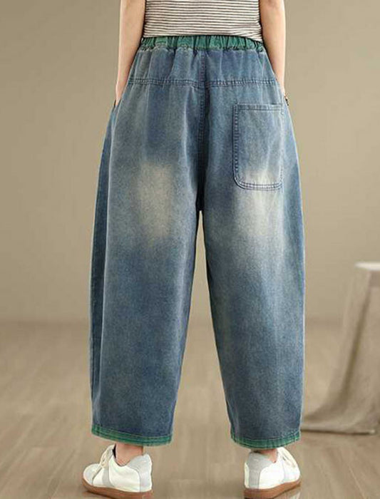 アルファベットロゴデザインデニムパンツ