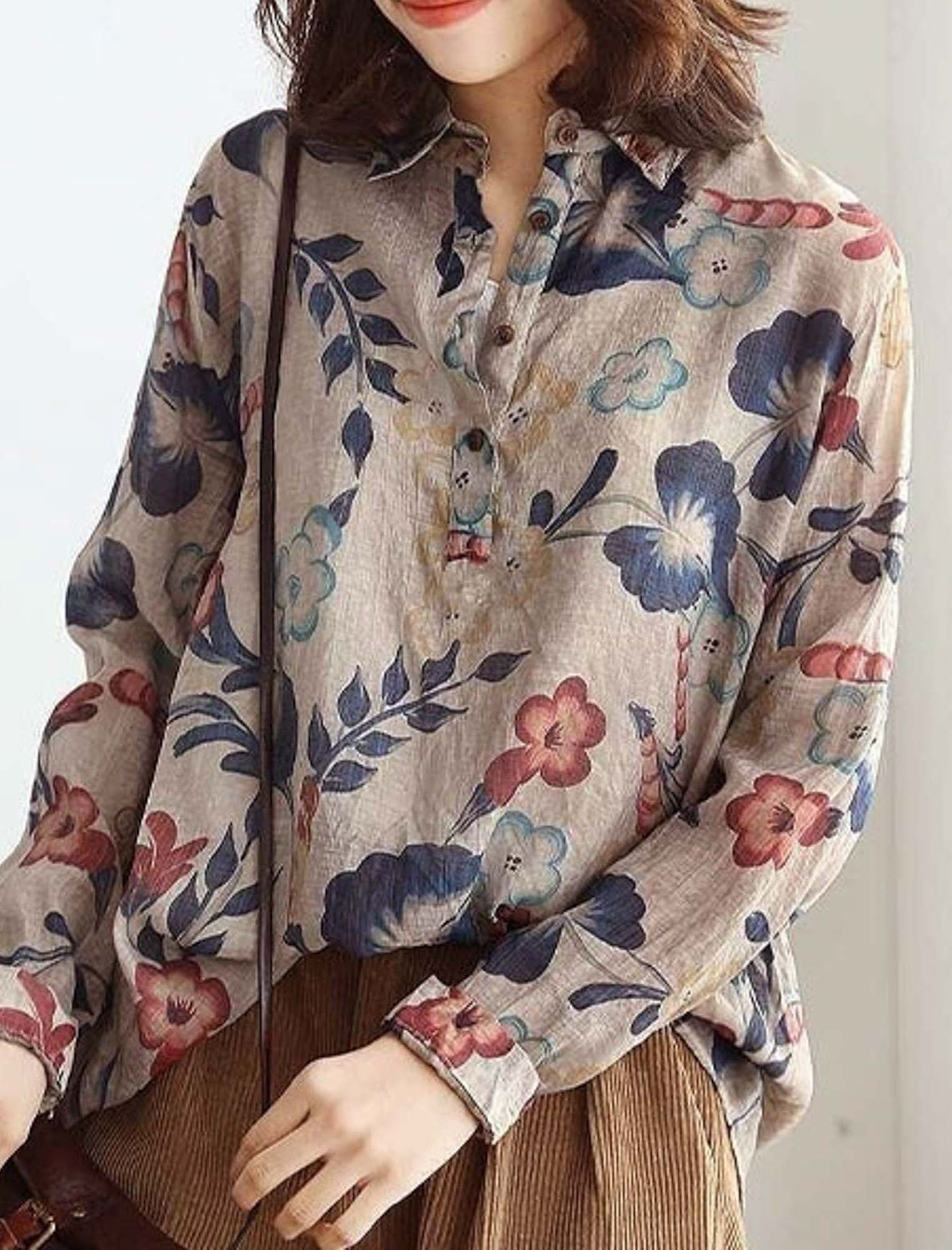 コート 即納 花柄 裏起毛 アンティーク フラワープリント柄 7559006 コート 花柄 茶 裏起毛 アンティーク フラワープリント柄 フード