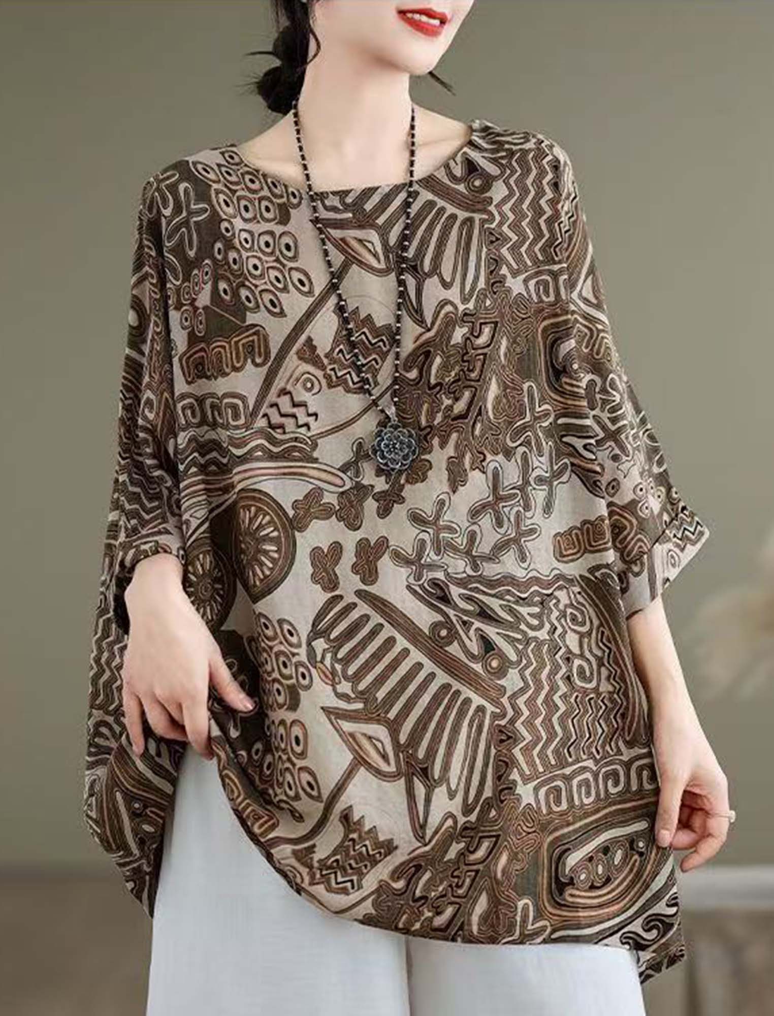 ボタニカルチュニック丈ブラウス | Northmall（ノースモール