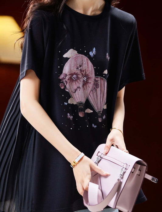 バルーンモチーフバックプリーツチュニック　