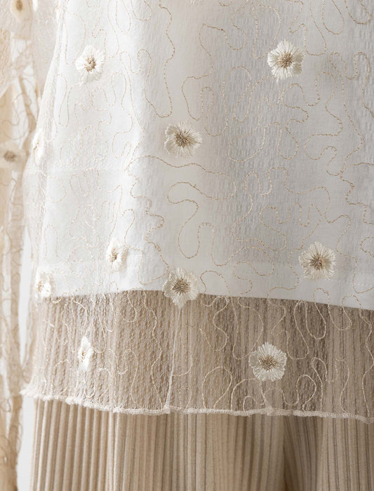 ＜Northmallオリジナル＞ エレガントレース刺しゅうトップス（Tシャツ付き）