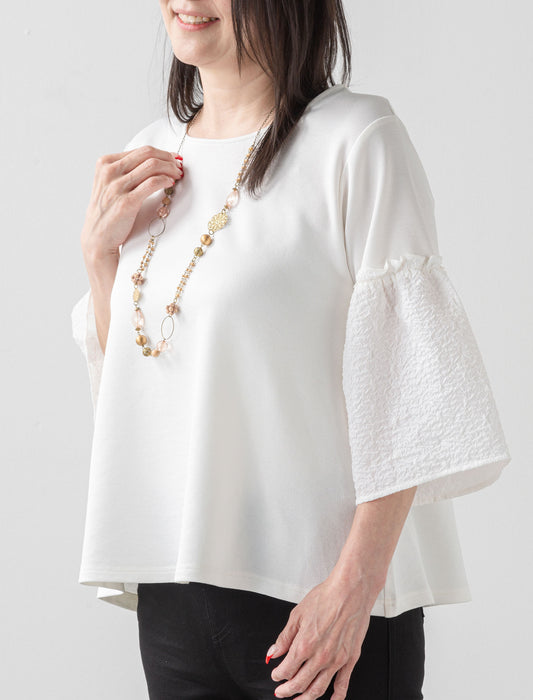 ＜Northmallオリジナル＞ボリュームスリーブ異素材カットソー