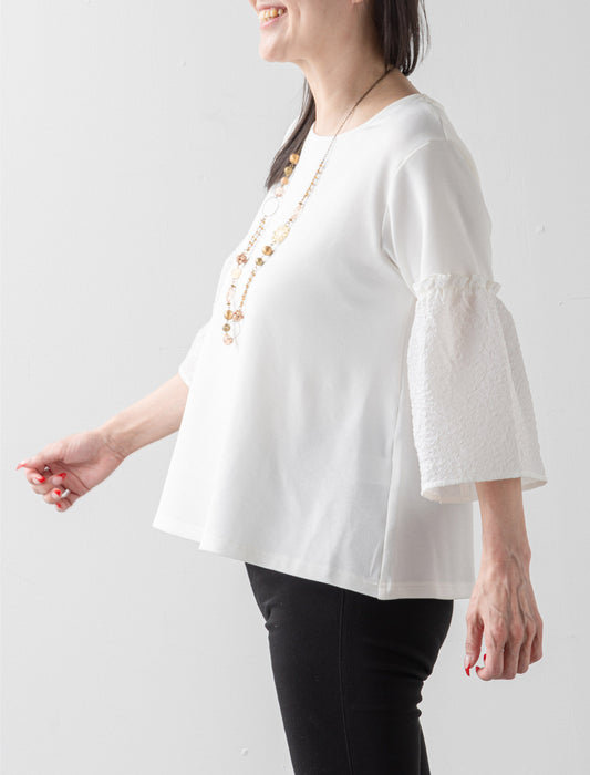 ＜Northmallオリジナル＞ボリュームスリーブ異素材カットソー