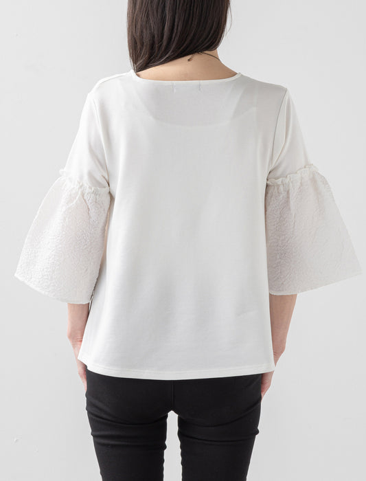 ＜Northmallオリジナル＞ボリュームスリーブ異素材カットソー