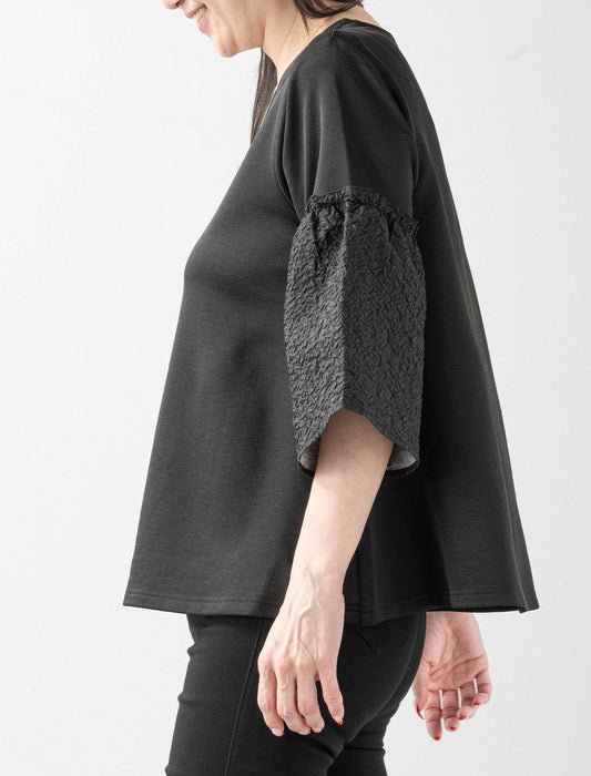 ＜Northmallオリジナル＞ボリュームスリーブ異素材カットソー