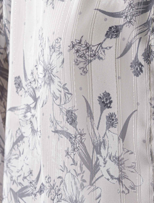 ＜Northmallオリジナル＞エレガントシアーフラワーチュニック丈ブラウス