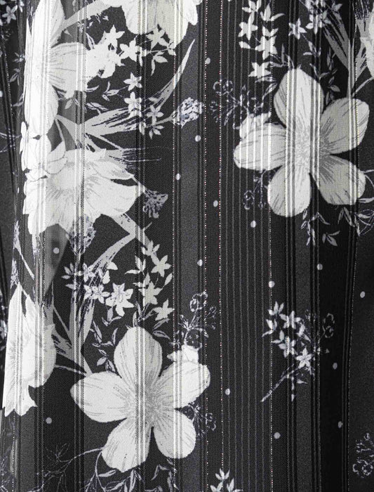 ＜Northmallオリジナル＞エレガントシアーフラワーチュニック丈ブラウス