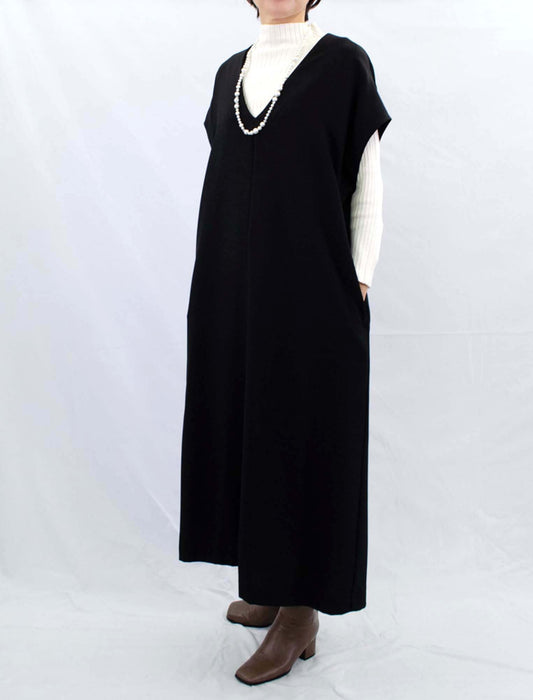 3wayVネックフリルジャンパーワンピース