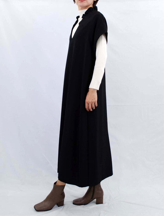 3wayVネックフリルジャンパーワンピース