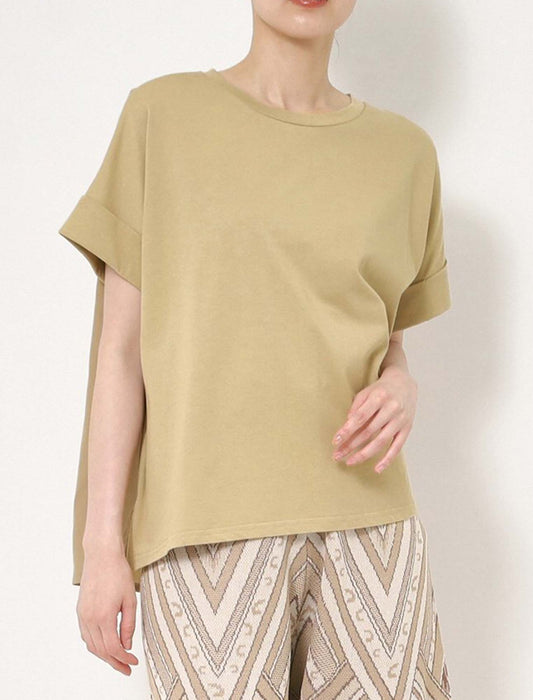 バックPT異素材バイカラートップス